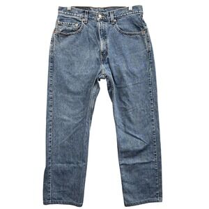 Levis 505 Jeans Mens 32x30 Blue Straight Leg Regular Fit Denim Altered Cotton
